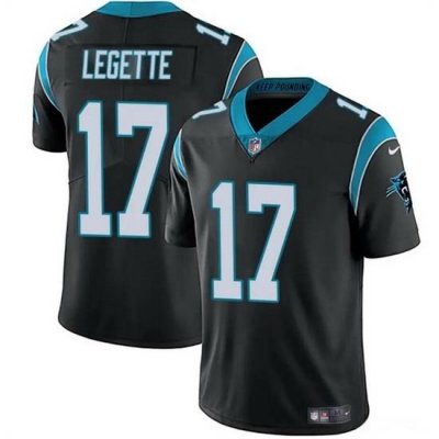 Men Carolina Panthers 17 Xavier Legette Black Vapor Limited Stitched Football Jersey