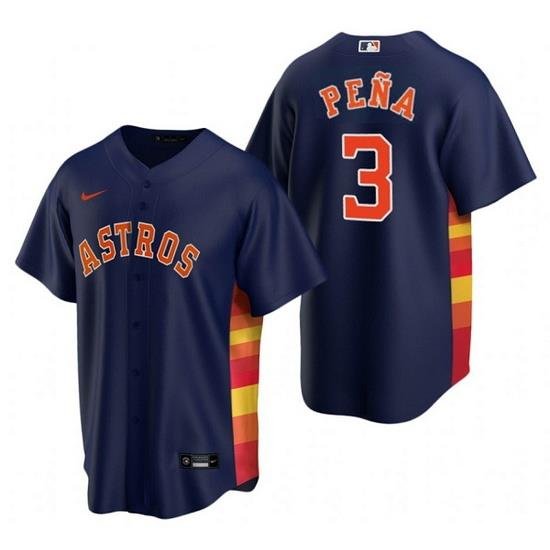 Men Houston Astros 3 Jeremy Pena Navy Cool Base Stitched Jersey