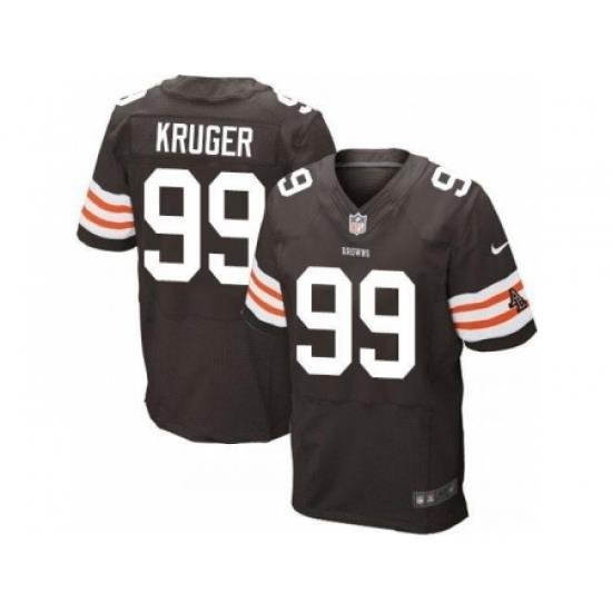 Nike Cleveland Browns 99 Paul Kruger Brown Elite NFL Jersey