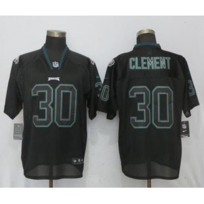 Nike Eagles #30 Corey Clement Black Lights Out Elite Jersey