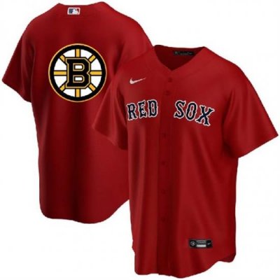 Men Boston Red Sox  26 Bruins Red Cool Base Stitched Baseball Jersey