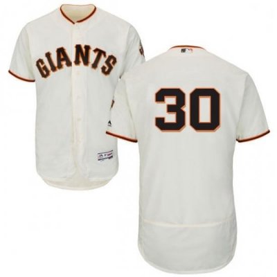 Mens Majestic San Francisco Giants 30 Orlando Cepeda Cream Home Flex Base Authentic Collection MLB Jersey