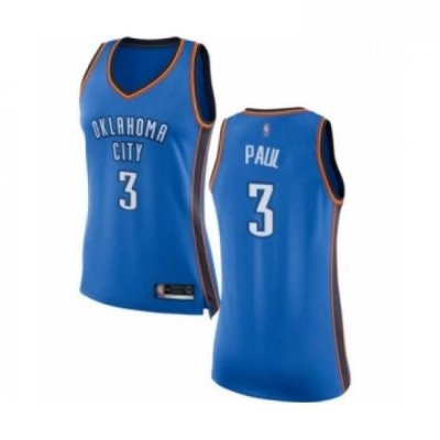 Womens Oklahoma City Thunder 3 Chris Paul Swingman Royal Blue Basketball Jersey Icon Edition