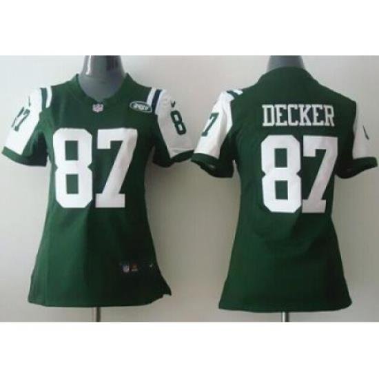 Women Nike New York Jets 87 Eric Decker Green NFL Jerseys