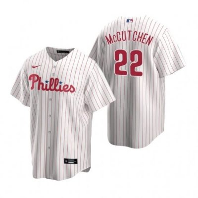 Mens Nike Philadelphia Phillies 22 AndreW McCutchen White Home Stitched Baseball Jersey