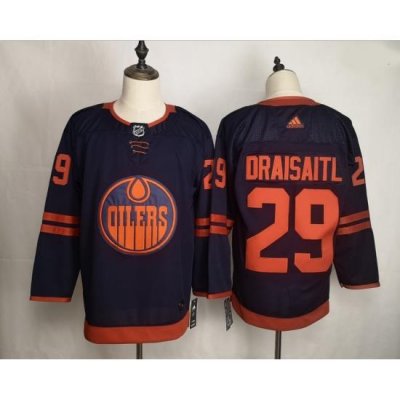 Oilers Leon Draisaitl Navy 50th Anniversary Adidas Jersey