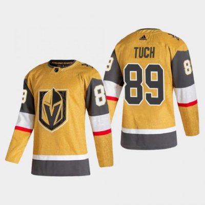 Vegas Golden Knights 89 Alex Tuch Men Adidas 2020 21 Authentic Player Alternate Stitched NHL Jersey Gold