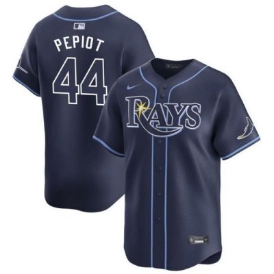 Men Tampa Bay Rays 44 Ryan Pepiot Navy 2024 AWay Limited Stitched Baseball Jersey