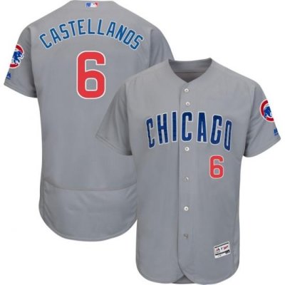 Cubs 6 Nick Castellanos Gray Flexbase Jersey