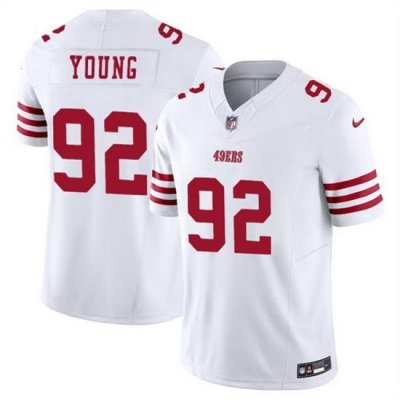 Men San Francisco 49ers 92 Chase Young White 2023 F U S E  Stitched Football Jersey