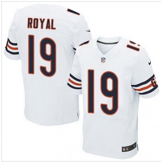 Nike Chicago Bears #19 Eddie Royal White Mens Stitched NFL Elite Jersey