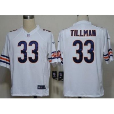 Nike Chicago Bears 33 Tillman White Game NFL Jersey