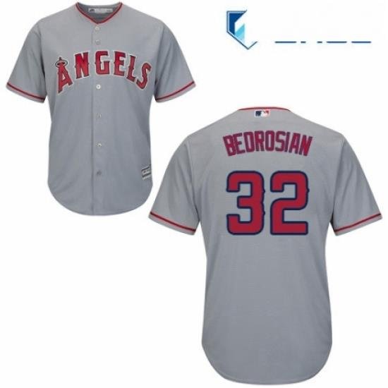 Youth Majestic Los Angeles Angels of Anaheim 32 Cam Bedrosian Authentic Grey Road Cool Base MLB Jersey