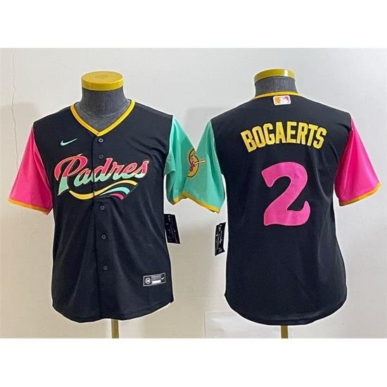 Women San Diego Padres 2 Xander Bogaerts Black City Connect Stitched Baseball Jersey  Run Small