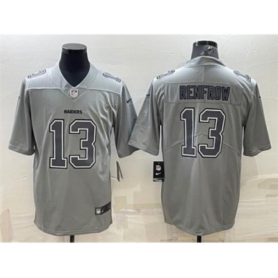 Men Las Vegas Raiders 13 Hunter Renfrow Grey Atmosphere Fashion Stitched Jersey