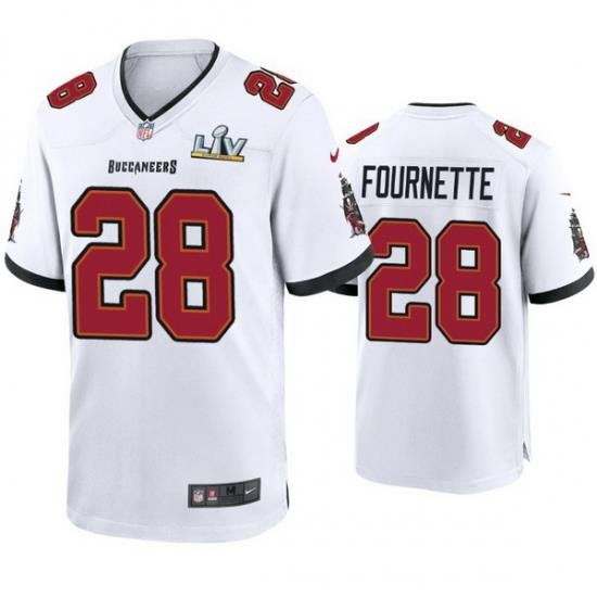 Men Leonard Fournette Buccaneers White Super Bowl Lv Game Jersey