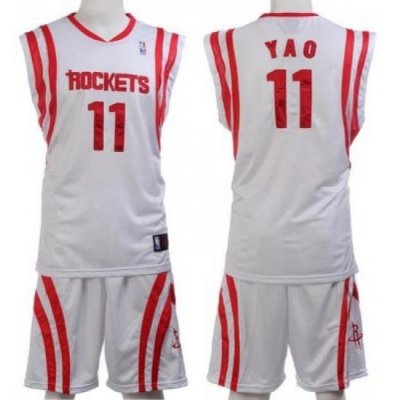 Houston Rockets 11 YAO White Jerseys&Shorts