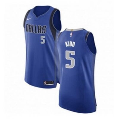 Youth Nike Dallas Mavericks 5 Jason Kidd Authentic Royal Blue Road NBA Jersey Icon Edition