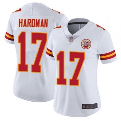 Chiefs 17 Mecole Hardman White Women Stitched Football Vapor Untouchable Limited Jersey