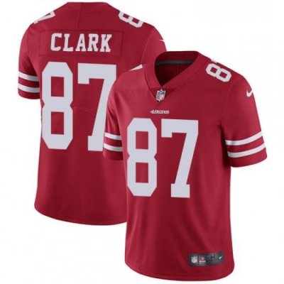 Youth Nike San Francisco 49ers 87 DWight Clark Red Team Color Vapor Untouchable Limited Player NFL Jersey