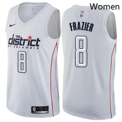 Womens Nike Washington Wizards 8 Tim Frazier Swingman White NBA Jersey City Edition