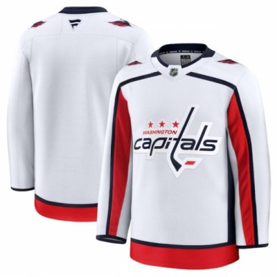 Men Washington Capitals Blank White 2024 25 Away Stitched Hockey Jersey