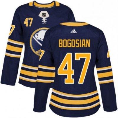 Womens Adidas Buffalo Sabres 47 Zach Bogosian Authentic Navy Blue Home NHL Jersey