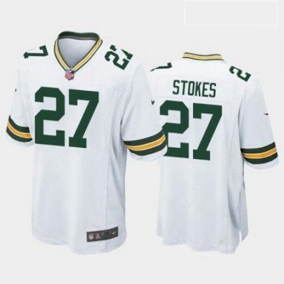 Men Green Bay Packers Eric Stokes White Green 2021 Draft Jersey