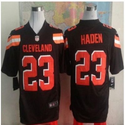 New Cleveland Browns #23 Joe Haden Brown Team Color Men Stitched NFL Game Jersey