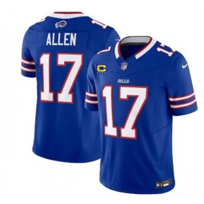 Men Buffalo Bills 17 Josh Allen Blue 2023 F U S E  With 4 Star C Patch Vapor Untouchable Limited Stitched Jersey