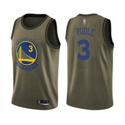 Youth Golden State Warriors 3 Jordan Poole Swingman Green Salute to Service Basketball Jersey