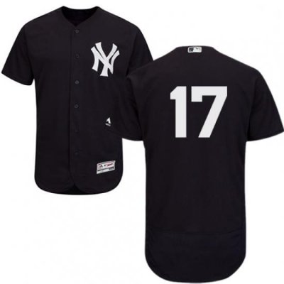 Mens Majestic NeW York Yankees 17 Matt Holliday Navy Blue Flexbase Authentic Collection MLB Jersey