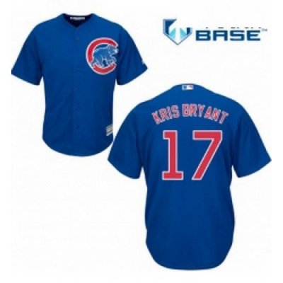 Youth Majestic Chicago Cubs 17 Kris Bryant Replica Royal Blue Alternate Cool Base MLB Jersey