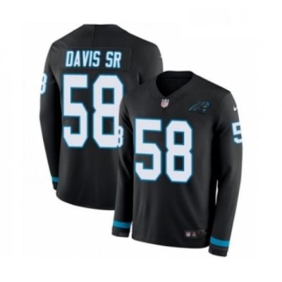 Mens Nike Carolina Panthers 58 Thomas Davis Limited Black Therma Long Sleeve NFL Jersey