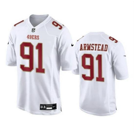 Men San Francisco 49ers 91 Arik Armstead White Fashion Vapor Untouchable Limited Stitched Football Jersey