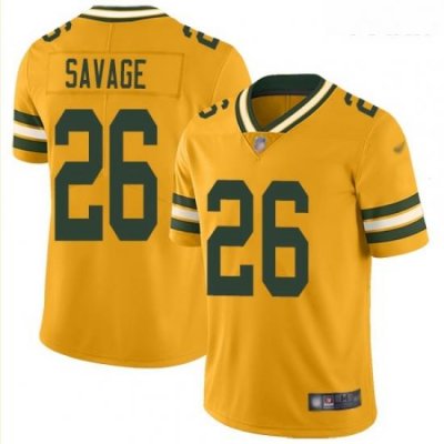 Packers #26 Darnell Savage Yellow Youth Stitched Football Limited Rush Jersey