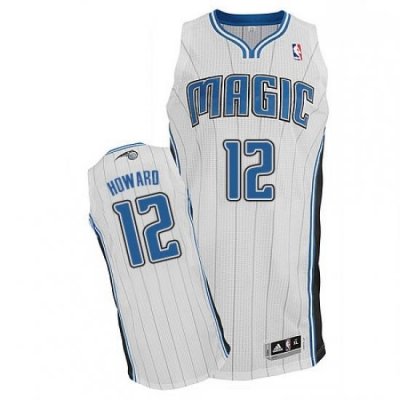 Mens Adidas Orlando Magic 12 Dwight Howard Authentic White Home NBA Jersey