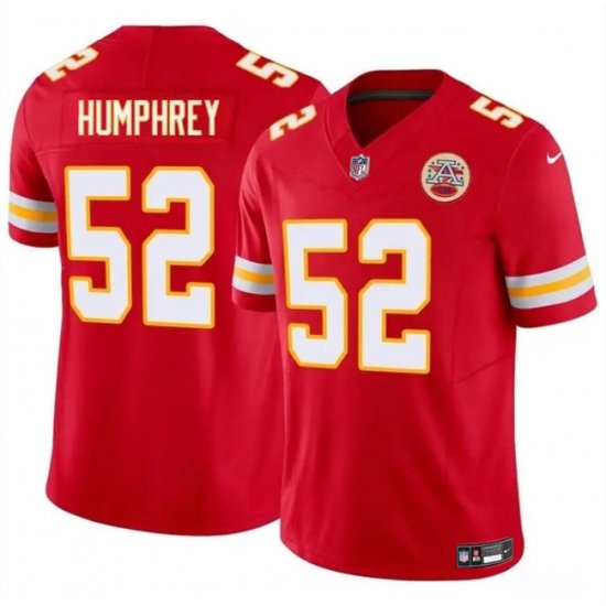 Men  Kansas City Chiefs 52 Creed Humphrey Red 2024 F U S E Vapor Untouchable Limited Stitched Football Jersey