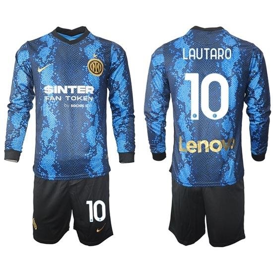 Men Inter Milan Long Sleeve Soccer Jerseys 512