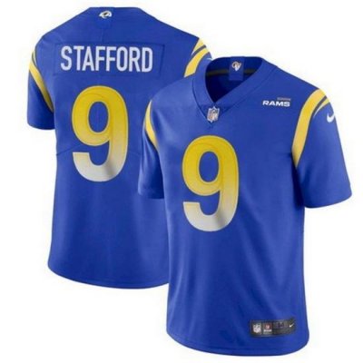 Youth Los Angeles Rams 9 Matthew Stafford Royal Vapor Untouchable Limited Stitched Jersey