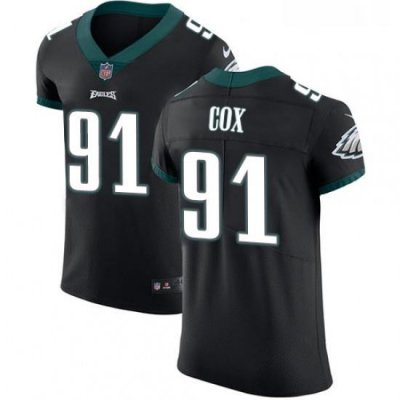 Mens Nike Philadelphia Eagles 91 Fletcher Cox Black Alternate Vapor Untouchable Elite Player NFL Jersey