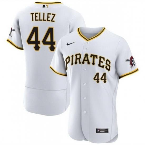 Men Pittsburgh Pirates 44 RoWdy Tellez White Flex Base Stitched Baseball Jersey