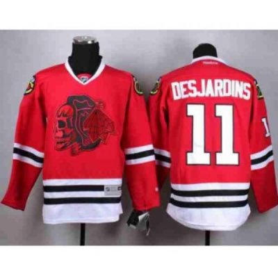 nhl jerseys chicago blackhawks #11 desjardins red[desjardins][the skeleton head]