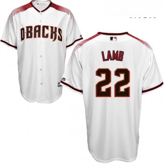 Mens Majestic Arizona Diamondbacks 22 Jake Lamb Authentic White Home Cool Base MLB Jersey