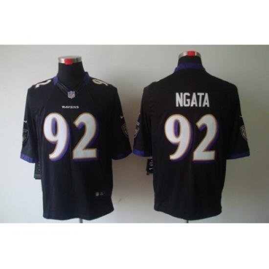 Nike Baltimore Ravens 92 Haloti Ngata Black Limited NFL Jersey