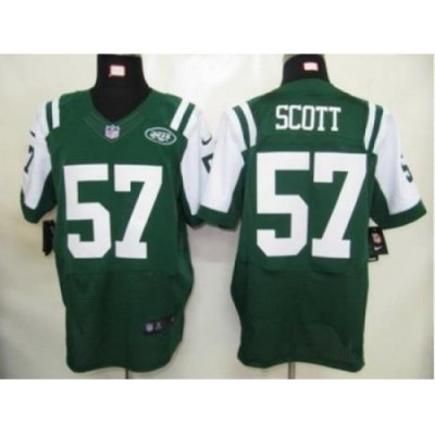 Nike New York Jets 57 Bart Scott Green Elite NFL Jersey