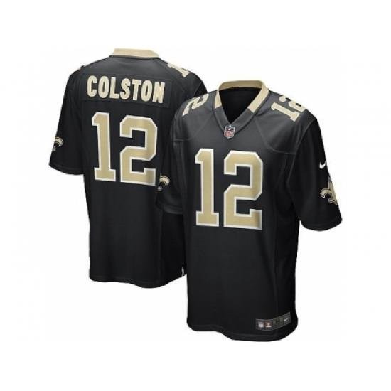 Nike NeW Orleans Saints 12 Marques Colston black Game NFL Jersey