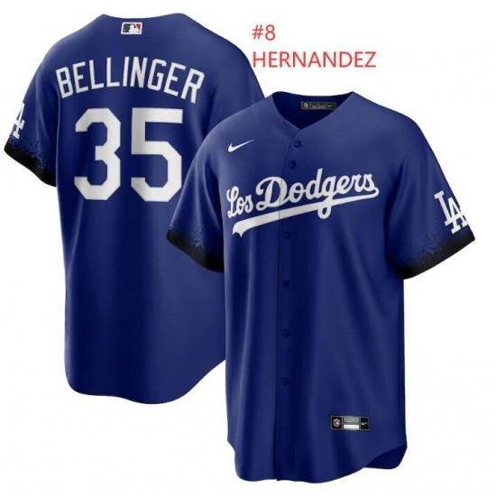 Men's Los Angeles Dodgers Enrique Hernandez #8 Nike Royal City Connect Stitched Jersey