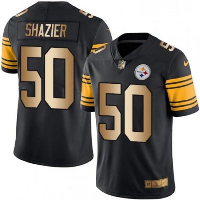 Mens Nike Pittsburgh Steelers 50 Ryan Shazier Limited BlackGold Rush Vapor Untouchable NFL Jersey