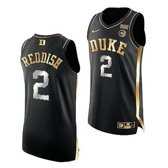 Duke Blue Devils Cam Reddish Black Golden Edition Nba Alumni Jersey